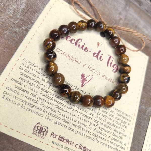 Bracciale Occhio di Tigre Naturale – Protezione ed Energia